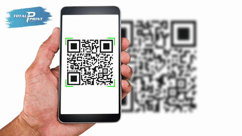 A qr code being scanned by a celphone
