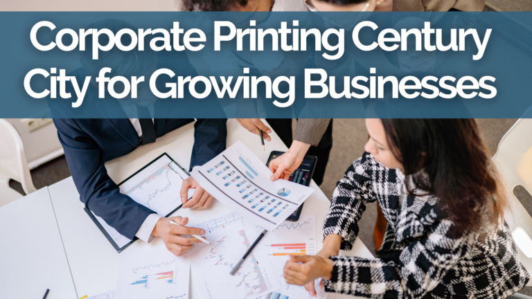 Corporate Printing Century City for Growing Businesses, group of people having a meeting